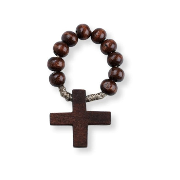 Dark Wood Finger Rosary