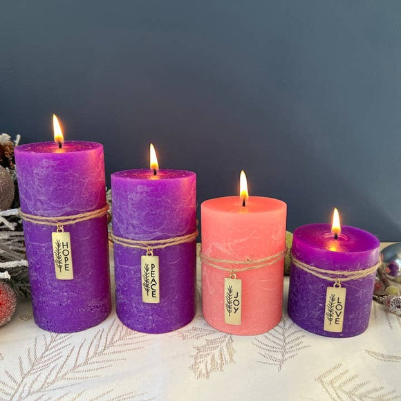 Charm Advent Pillar Candles
