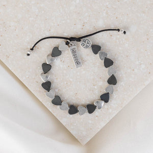 Sisters Of The Heart Bracelet Hematite And Silver