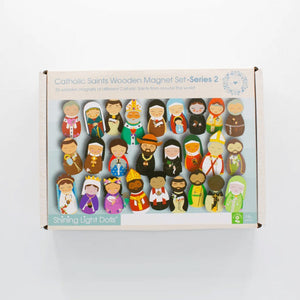 Catholic Saints Wooden Magnet Set: Series 2