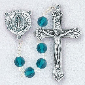 6mm Tanzanite Aurora Borealis Bead Rosary