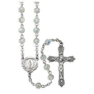 6mm Crystal Aurora Borealis Bead Rosary