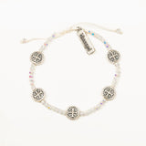 Gratitude Blessing Bracelet - Silver/Crystal