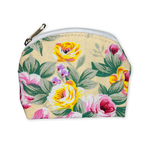 White Rose Brocade Rosary Pouch
