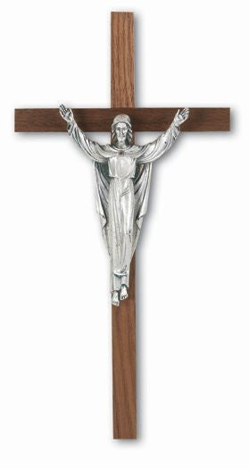 11” Walnut Risen Christ Crucifix