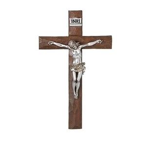 11.5” Weathered Resin Crucifix