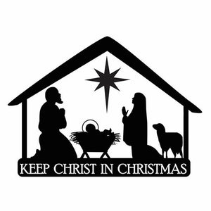 Keep Christ Nativity Scene Auto Magnet