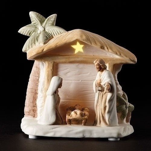 4 Inch Holy Family With Manger - DIS