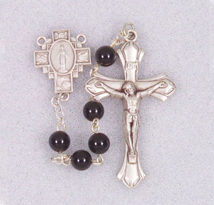 6mm Genuine Black Onyx Bead Rosary