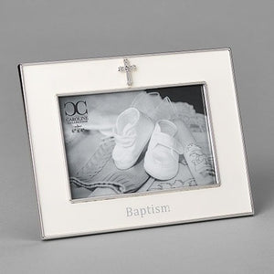 Baptism Photo Frame 4x6 With Cross