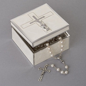 2.25" H Cross/Wheat/Chalice Keepsake Box