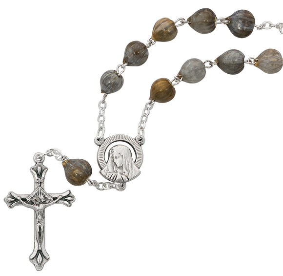 Gray Job's Tears Auto Rosary