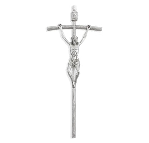 8" Pewter Papal Crucifix