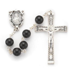 8MM Onyx Genuine Round Stone Rosary