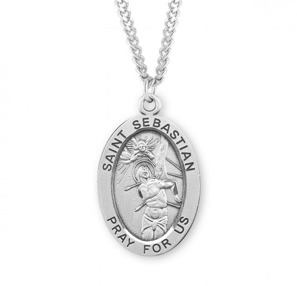 St Sebastian SS Xtra Large Oval Necklace