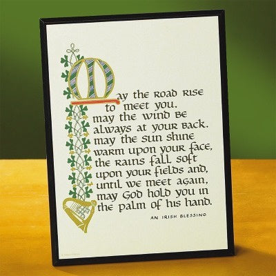 May The Road Rise Irish Blessing 6x8 Plaque