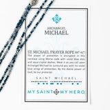 Archangel Michael Morse Code Prayer Rope Necklace