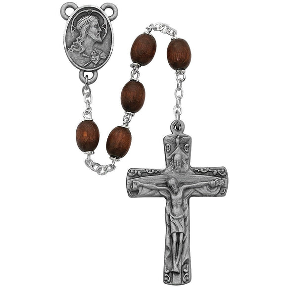 Brown Wood Trinity Rosary
