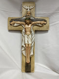 15" Holy Trinity Hand Painted Crucifix