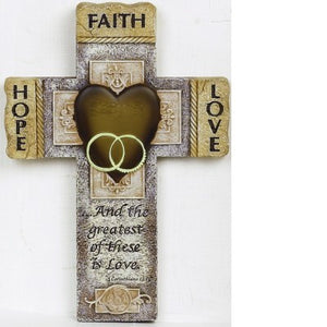 Faith Hope Love Wedding Cross