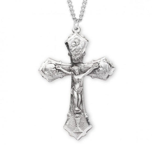 SS Large Jesus-Mary-Joseph Crucifix Necklace
