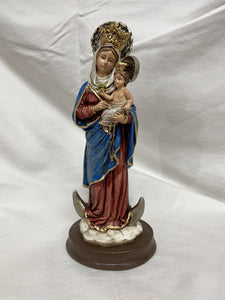 9" OLO Rosary Hand Painted Statue