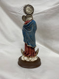 9" OLO Rosary Hand Painted Statue
