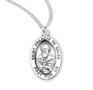 St Francis De Sales SS Oval Necklace