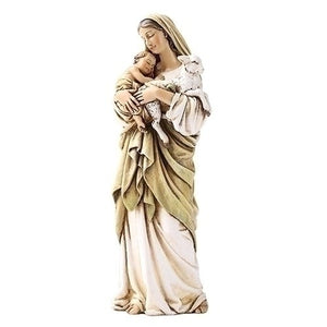 6" Madonna And Child With Lamb Statue