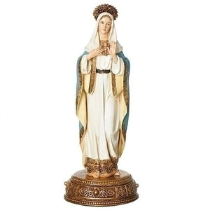 10.5" Immaculate Heart of Mary Statue with Prayer Base