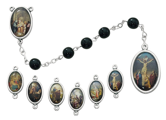 Rosary of the 7 Sorrows Black Chaplet
