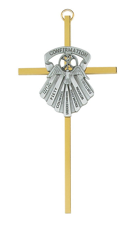 Gifts of the Spirit Confirmation Metal Cross