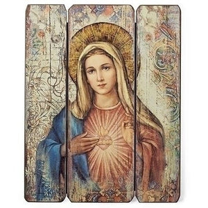 15" Immaculate Heart Decorative Panel