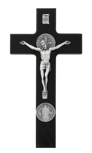 9" Black St Benedict Crucifix
