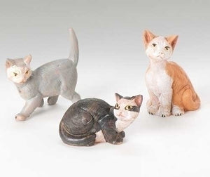 5" 3 Piece Cat Family Set