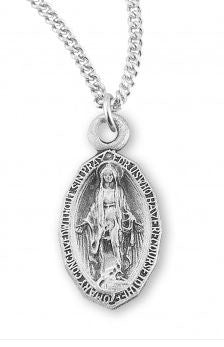 SS Mini Miraculous Medal 18 Inch Chain
