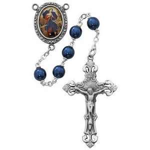 7mm Undoer Of Knots Blue Pearl Rosary
