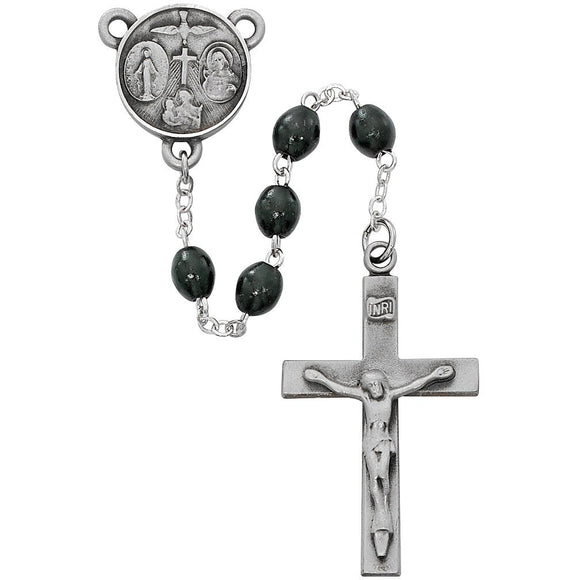 Black Wood Lord's Prayer Rosary