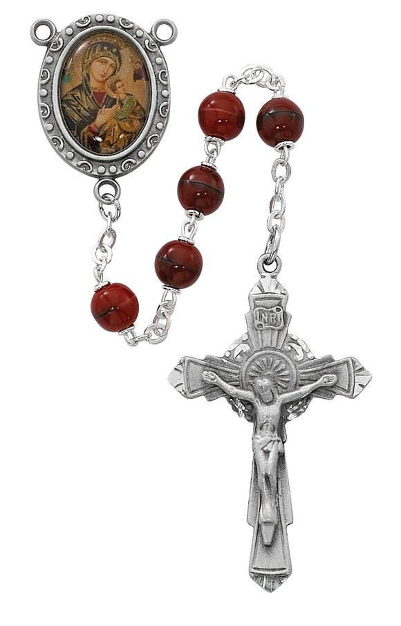 OLO Perpetual Help Red Bead Rosary