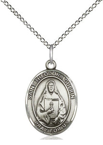 St Theodora Guerin SS Oval Necklace