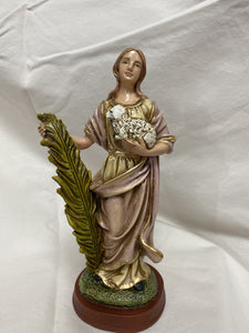9" St Agnes Hand Painted Statue
