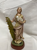 9" St Agnes Hand Painted Statue