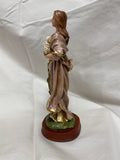 9" St Agnes Hand Painted Statue