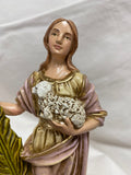9" St Agnes Hand Painted Statue
