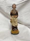 8.5" St Joseph the Worker Hand Painted Statue