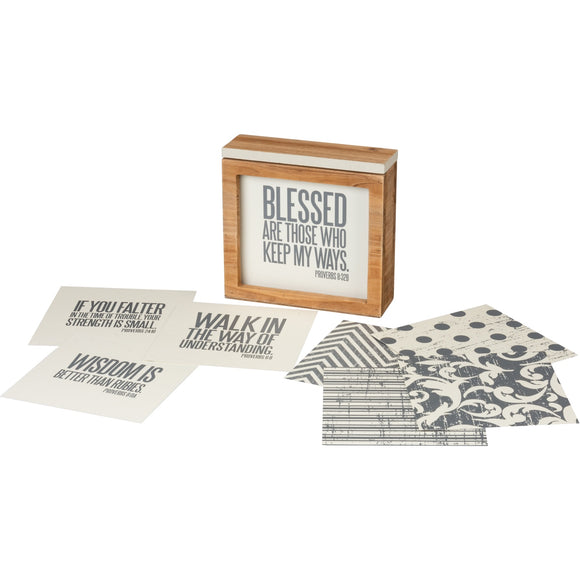 Tan Words Of Wisdom Scripture Box Of Quotes