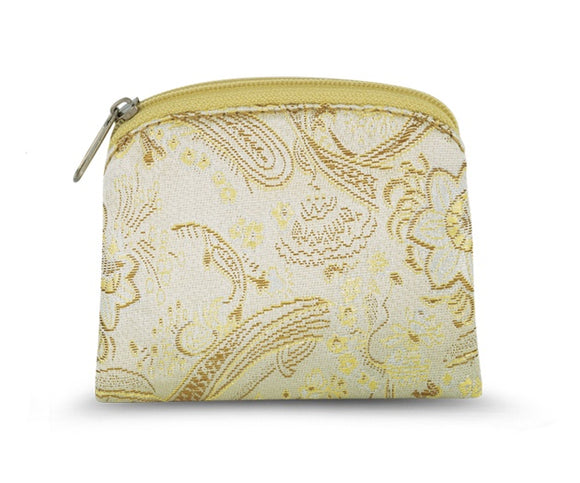 Gold Brocade Rosary Pouch