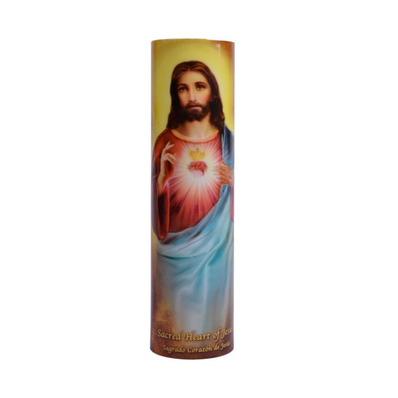 Sacred Heart Of Jesus LED Flameless Devotional Candle 2
