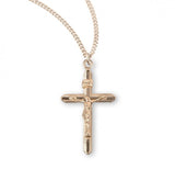 1" Gold Over SS Crucifix 18 Inch Chain