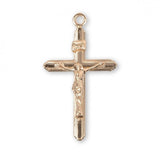 1" Gold Over SS Crucifix 18 Inch Chain